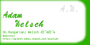 adam welsch business card